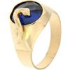 Gioielleria Lucchese Oro Anello Uomo Oro Giallo Pietra blu serpente 803321715365