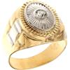 Gioielleria Lucchese Oro Anello Uomo in Oro Bianco e Giallo 803321700382