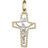Gioielleria Lucchese Oro Ciondolo Croce Oro Giallo Bianco GL101482