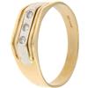 Gioielleria Lucchese Oro Anello Uomo Oro Giallo Bianco GL101276