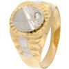 Gioielleria Lucchese Oro Anello Uomo Oro Giallo Bianco GL101277