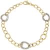 Gioielleria Lucchese Oro Bracciale Donna Oro Giallo Bianco GL100719