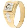 Gioielleria Lucchese Oro Anello Uomo Oro Giallo Bianco GL101280
