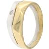 Gioielleria Lucchese Oro Anello Uomo Oro Giallo Bianco GL101284