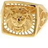 Gioielleria Lucchese Oro Anello Uomo Oro Giallo Testa di Leone GL101773