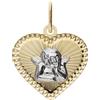 Gioielleria Lucchese Oro Ciondolo Cuore Angelo Oro Bianco Giallo GL101578