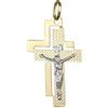 Gioielleria Lucchese Oro Ciondolo Croce Oro Giallo Bianco GL101305