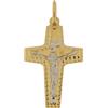 Gioielleria Lucchese Oro Ciondolo Croce Oro Giallo Bianco GL101310