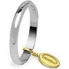 Unoaerre Fede Nuziale Unoaerre 4 Grammi Oro Bianco Francesina 40AFN4