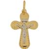 Gioielleria Lucchese Oro Ciondolo Croce Oro Giallo Bianco GL101311
