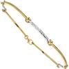 Gioielleria Lucchese Oro Bracciale Uomo Oro Giallo Bianco GL101615