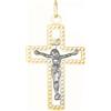 Gioielleria Lucchese Oro Ciondolo Croce Oro Bianco Giallo GL101814