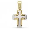 Gioielleria Lucchese Oro Ciondolo Croce Uomo Oro Bianco Giallo GL101890
