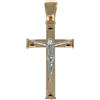 Gioielleria Lucchese Oro Ciondolo Croce Oro Bianco Giallo GL101818