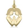 Gioielleria Lucchese Oro Ciondolo Segno Zodiacale Gemelli GL101829