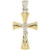 Gioielleria Lucchese Oro Ciondolo Croce Oro Giallo Bianco GL100837