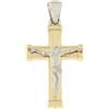Gioielleria Lucchese Oro Ciondolo Croce Oro Giallo Bianco GL100838