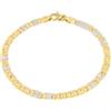 Gioielleria Lucchese Oro Bracciale Uomo Oro Giallo Bianco GL101379