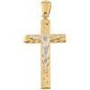 Gioielleria Lucchese Oro Ciondolo Croce Uomo Oro Bianco Giallo GL101845