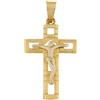 Gioielleria Lucchese Oro Ciondolo Croce Uomo Oro Bianco Giallo GL101846