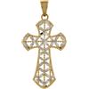 Gioielleria Lucchese Oro Ciondolo Croce Oro Giallo Bianco GL101386