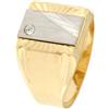 Gioielleria Lucchese Oro Anello Uomo Oro Giallo Bianco GL101392