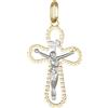 Gioielleria Lucchese Oro Ciondolo Croce Oro Giallo Bianco GL101397