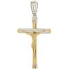 Gioielleria Lucchese Oro Ciondolo Croce Uomo Oro Bianco Giallo GL101708