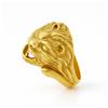 Gioielleria Lucchese Oro Anello Uomo Oro Giallo Testa di Leone GL102030