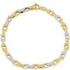 Gioielleria Lucchese Oro Bracciale Uomo Oro Bianco Giallo GL102060