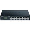 D-Link DGS-1100-24V2/E Smart Switch Gestito, 24 Porte Gigabit, Supporto VLAN, Funzionalità layer 2, QoS, 802.3az EEE, Senza Ventole - Solo cavo di alimentazione UE, Nero