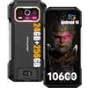 Ulefone Armor 27 Pro Rugged Smartphone 5G, 24GB+256GB/SD-2TB Android 14, 6.78 FHD+ 120Hz, Fotocamera 64MP+50MP+50MP+32MP Telefono Indistruttibile 10600mAh Batteria, Ricarica Rapida 33W GPS/NFC/OTG