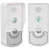 FTVOGUE Campanello per Citofono Senza Fili, Campanello Elettronico per Campanello, 2 Vie 1 V 1 Campanello per Citofono Impermeabile Senza Fili con Indicatore Luminoso