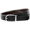 Montblanc CINTURA IN PELLE DOPPIO COLORE NERO/MARRONE LUNGHEZZA REGOLABILE cm 3 x 120
