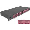 Delock Scatola di giunzione in fibra ottica da 19" 12 x SC Duplex OM4 1U pronta