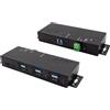 EXSYS HUB USB 3.2 Gen 1 esterno a 7 porte incl. alimentatore 12V + cavo USB 3.2, NERO