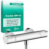 hansgrohe Ecostat - Miscelatore termostatico per doccia esterno, Rubinetto termostatico con blocco di sicurezza (SafetyStop) a 40° C, Termostato per doccia, 1 utenza, cromo, 13211000