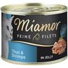 MIAMOR Filetti felini Tonno e gamberetti in gelatina 185 g