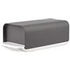 Alessi Mattina BG04 DG Burriera in Porcellana di Design con Coperchio in Acciaio Inossidabile 18/10 Colorato con Resina Epossidica, Grigio Scuro