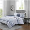 Madison Park Set copripiumino lussuoso con motivo a righe jacquard, per tutte le stagioni, copriletto, copriletto leggero, federe, cuscino decorativo, king size (264,2 x 238,8 cm), motivo geometrico