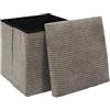 HOME DECO FACTORY, HD0274, Pouf pieghevole Cotele Scott Taupe, morbidezza, mobile, seduta, cassapanca e panca pieghevoli, 38 x 38 x 38 cm, altezza seduta 38 cm, tortora