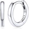 Silvora Orecchini Uomo Cerchio Argento 925, 8mm Orecchini Argento Piccoli