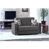 Dmora Divano Letto 2 posti Manuel, Divano Contenitore lineare, Sofà da Soggiorno in Tessuto Imbottito con Apertura Click-clack, 160x85h91 cm, Grigio