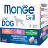 MONGE & C. SpA Grill Adult Multibox Mix Salmone - Maiale - Agnello - 12Xda 100 Gr.