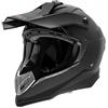 CRUIZER - Casco cross omologato di colore nero opaco con visiera parasole e prese d'aria posteriori e frontali, interno rimovibile e lavabile (M)