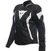 Dainese - Avro 5 Tex Jacket Wmn, Giacca Moto in Tessuto, con Protezioni, Woman, Nero/Bianco/Nero, 48