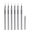 SruidyLady 6 Pezzi Pennelli per Nail Art Unghie Professionali Set, Pennello per Unghie Acrilico Gel, Per Decorazioni Unghie, per Disegnare Linee Fini Strumenti Manicure metallo manico Misura 5/7/9/11/20/25mm