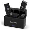 CaTeFo Star100 - Sistema microfono wireless per fotocamera Android e Apple, riduzione del rumore, registrazione multi-persona, custodia di ricarica portatile