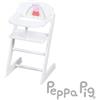 roba Seggiole per Bambole Peppa Pig - Regalo di Compleanno, Natale, Pasqua - dai 3 Anni - Cuscino Incluso - Lavabile - Montaggio Facile e Veloce - Legno Laccato Bianco