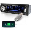 Hikity Autoradio 1 DIN Vivavoce Doppio BT, 1DIN LCD Radio Auto Supporto 2USB AUX TF WMA WAV FLAC Lettore MP3 FM Bottoni a Colori - Autoradio DIN 1